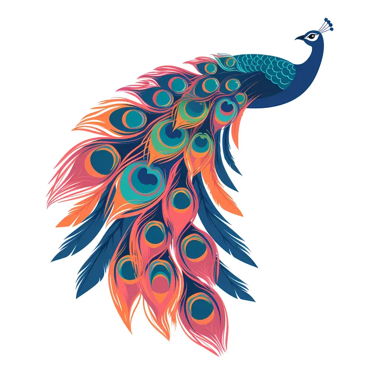 Colorful Peacock Illustration