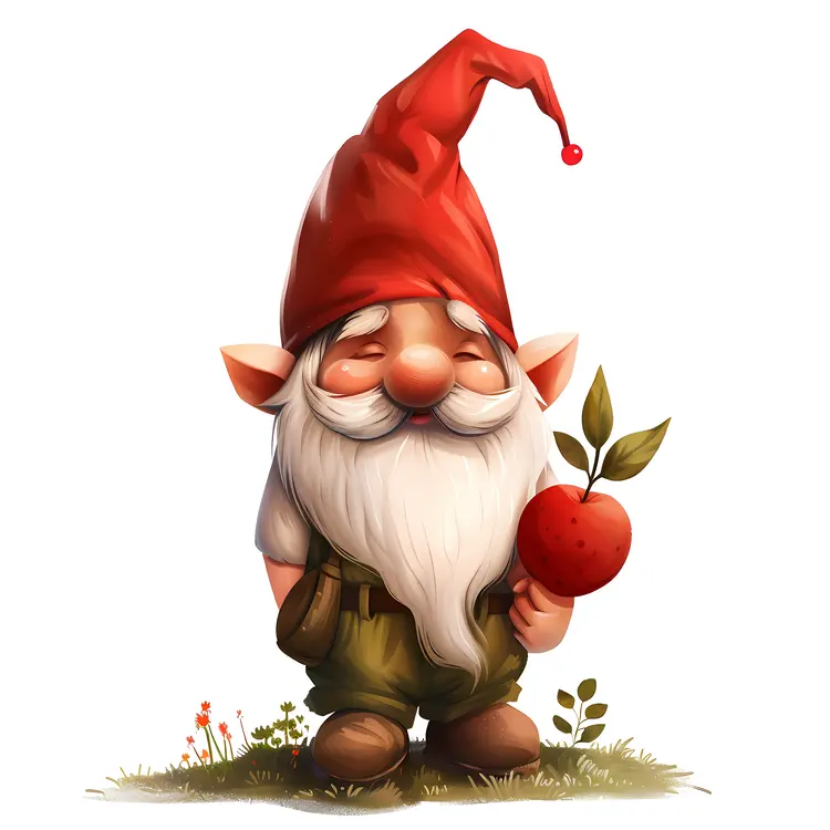 Garden Gnome with Apple