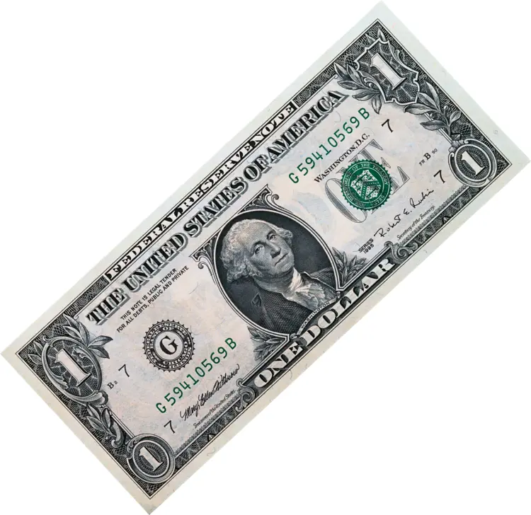 Single One Dollar Bill