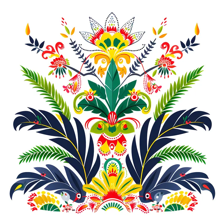 Vibrant Floral Art Design