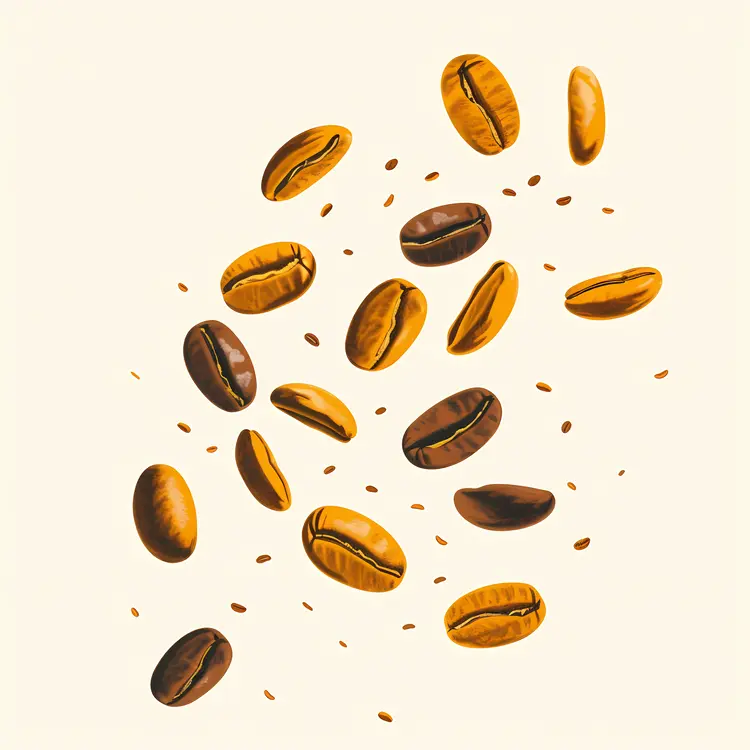Scattered Coffee Beans