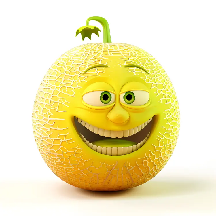 Cute Smiling Melon Illustration