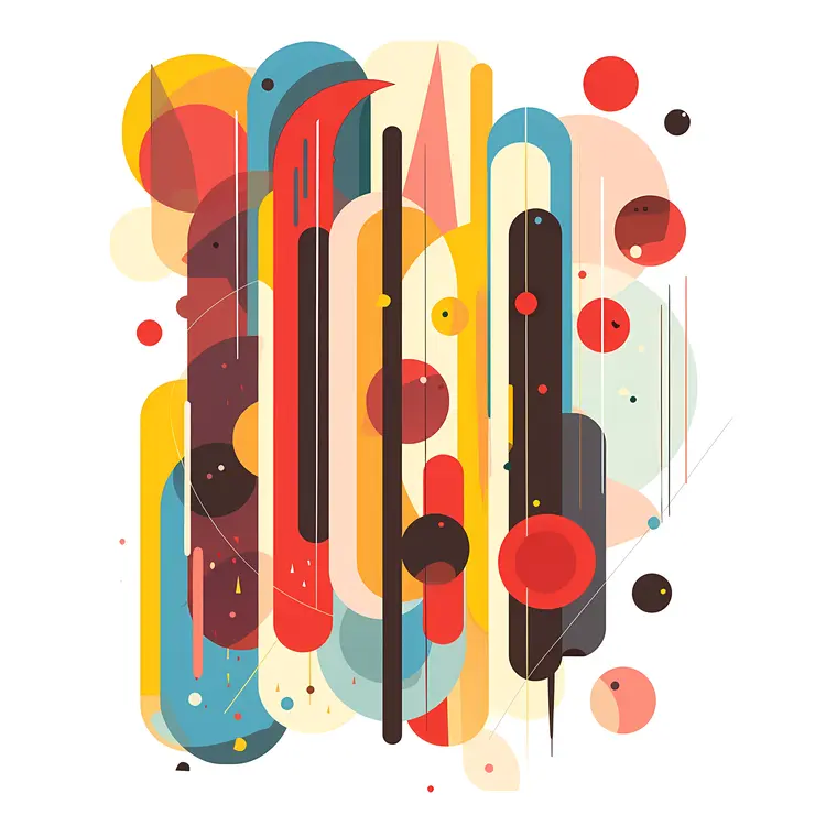 Modern Abstract Art with Colorful Shapes