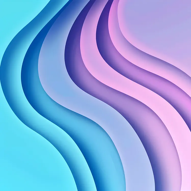 Pastel Abstract Waves in Fluid Design