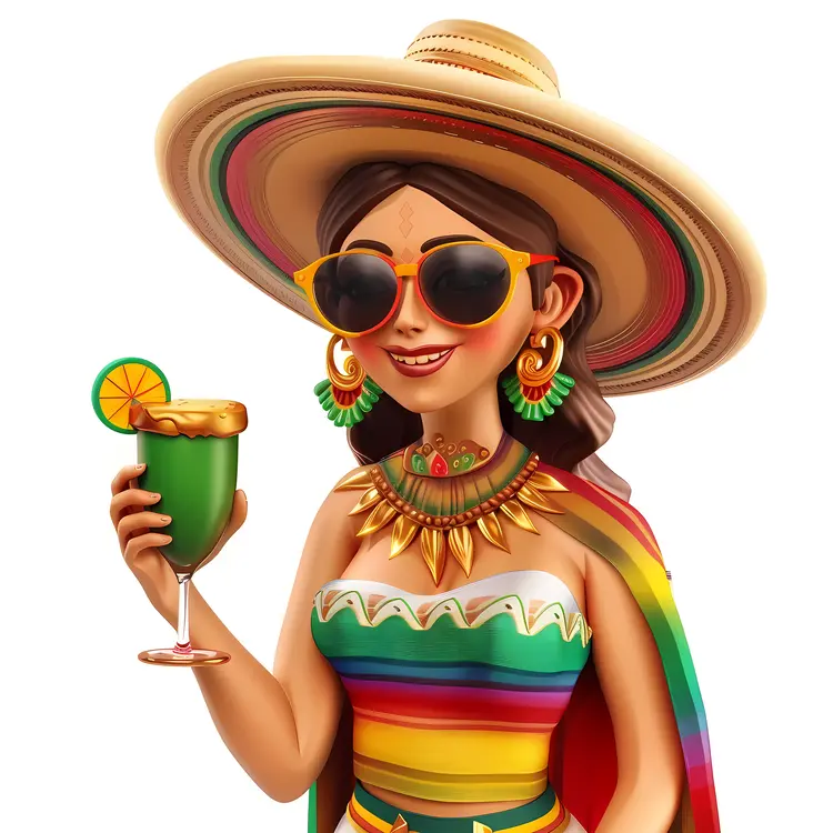 Woman in Colorful Traditional Dress