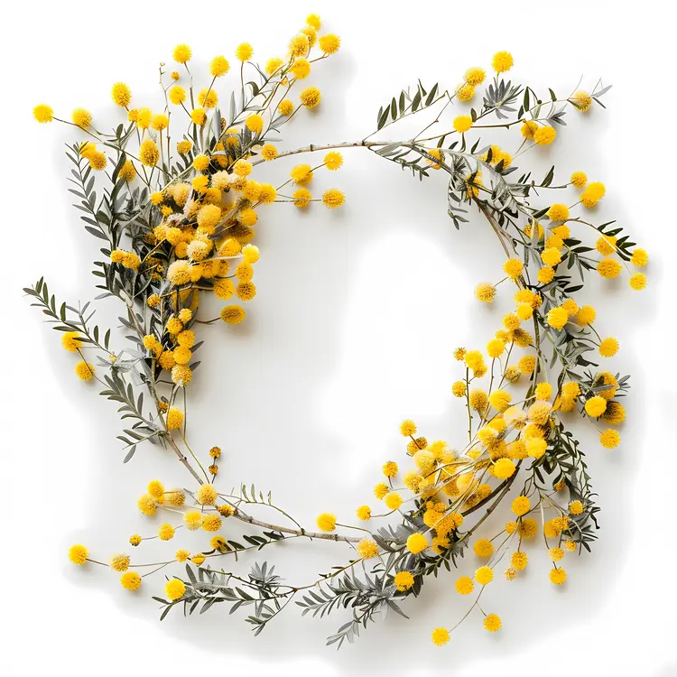 Charming Yellow Floral Wreath