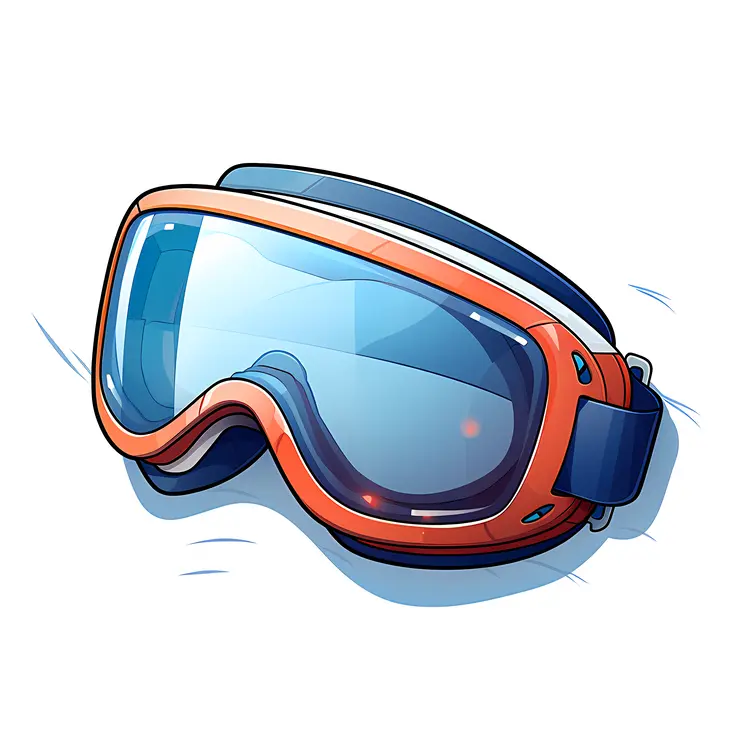 Orange Ski Goggles for Snow Activities