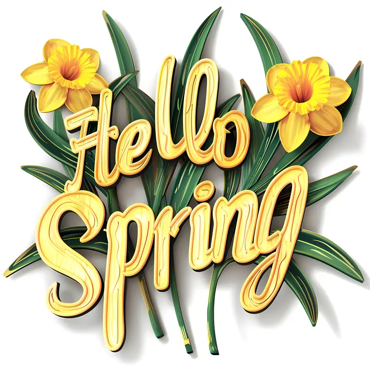 Yellow Daffodils in Spring
