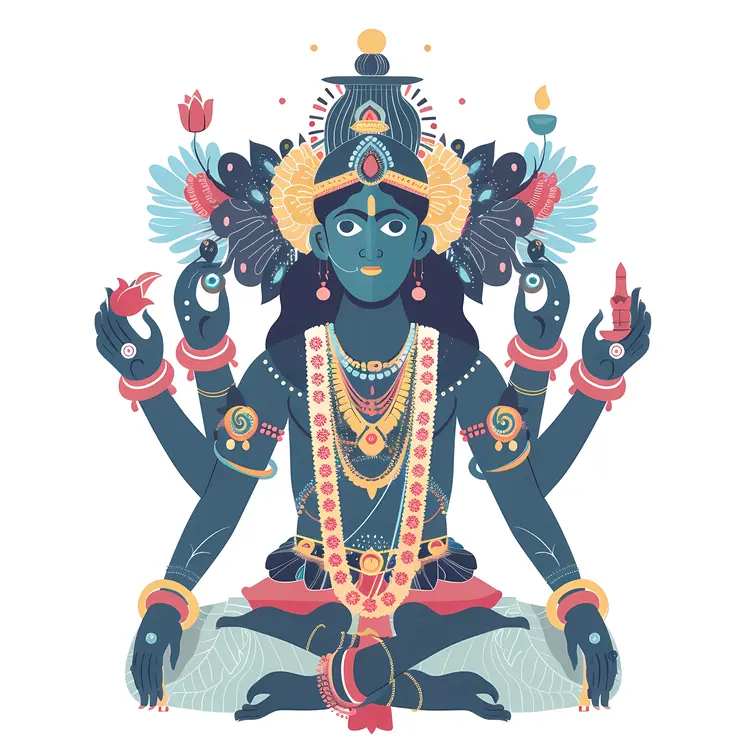 Hindu Goddess with Multiple Arms