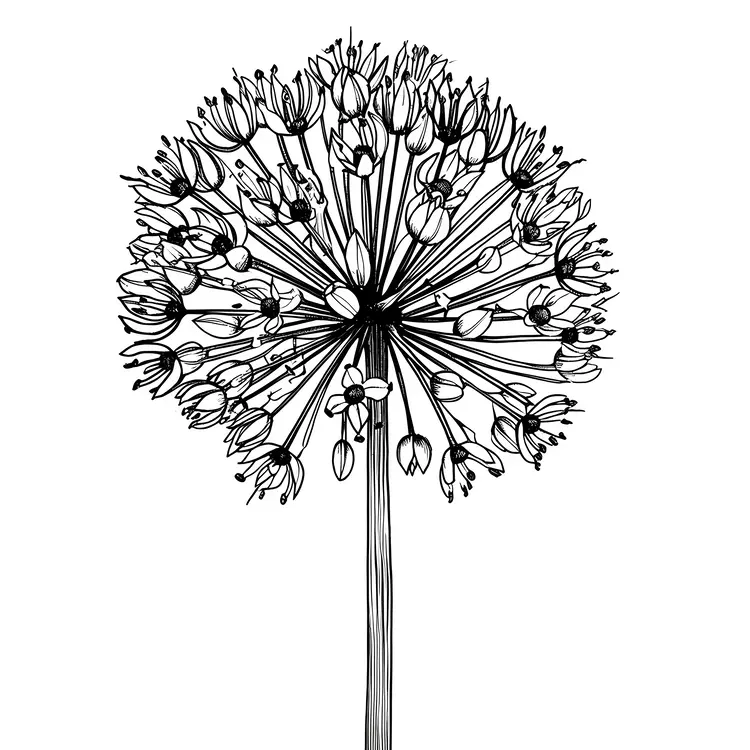 Elegant Flower Drawing