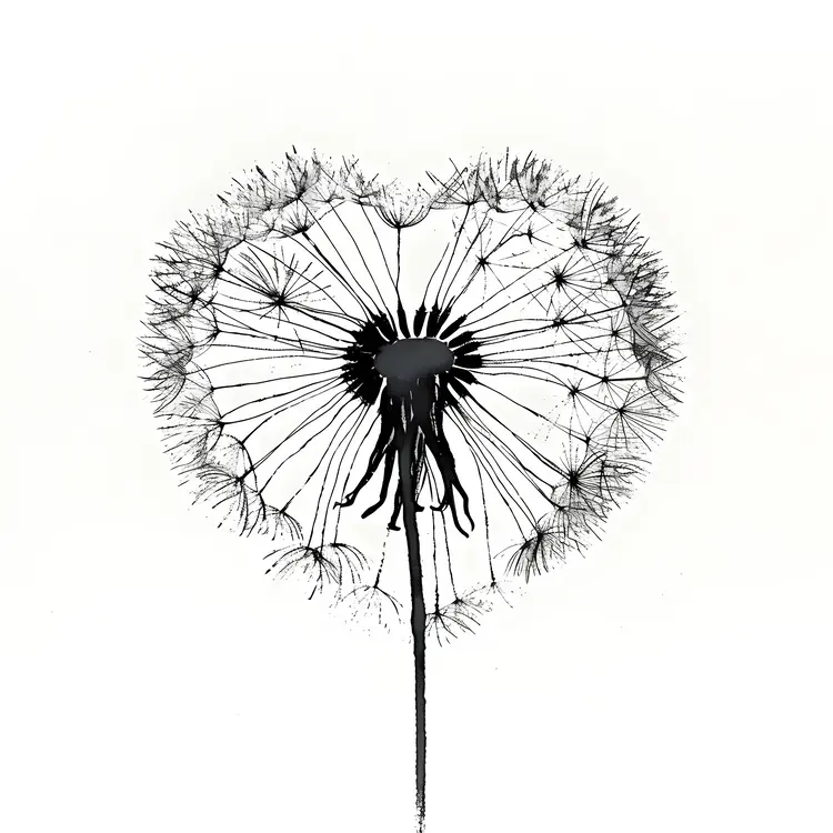 Black Heart-shaped Dandelion