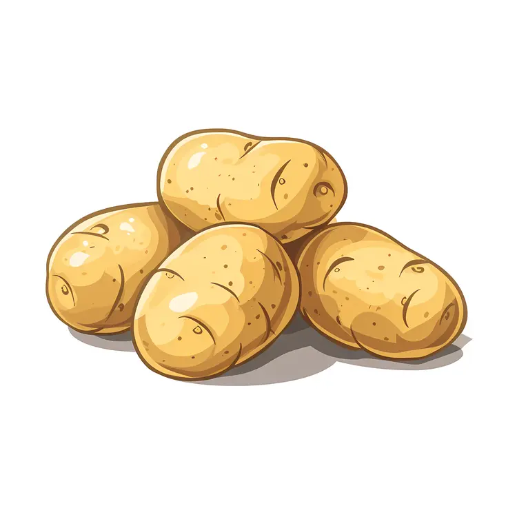 Four Potatoes Illustration