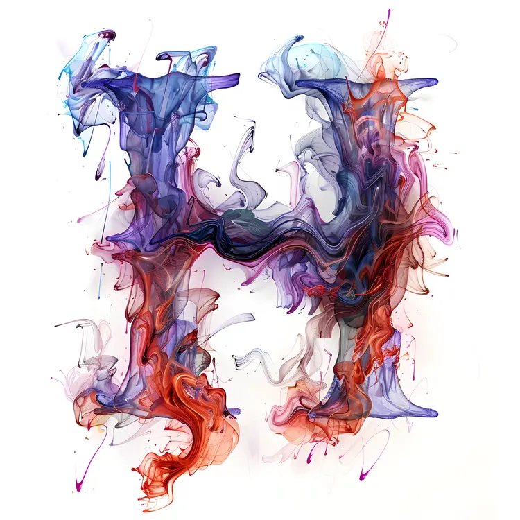 Colorful H Letter Art