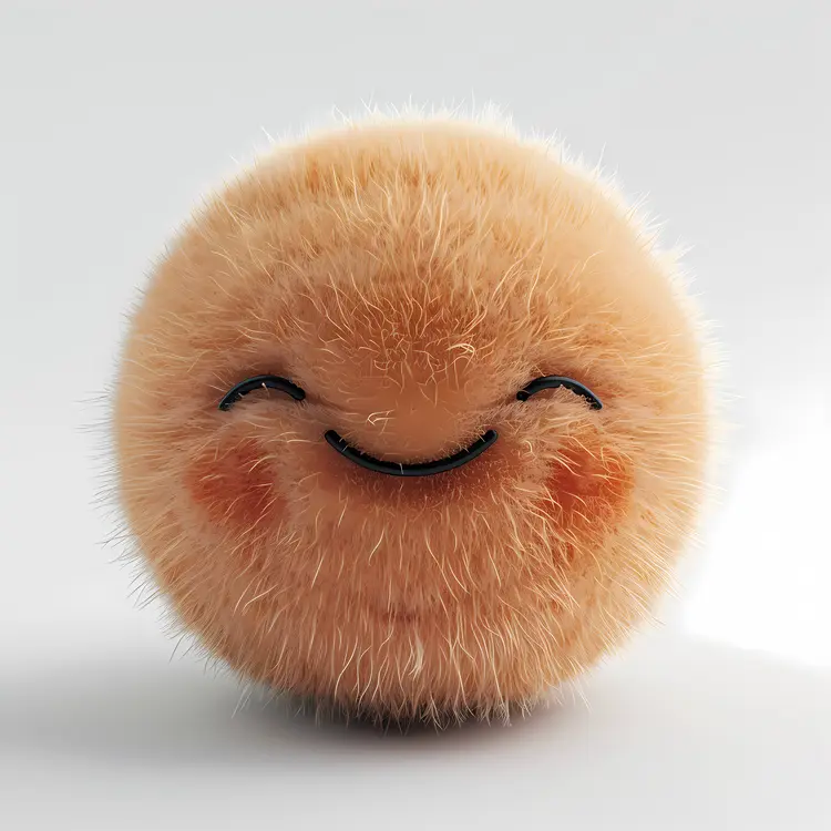Cute Fuzzy Blushing Ball