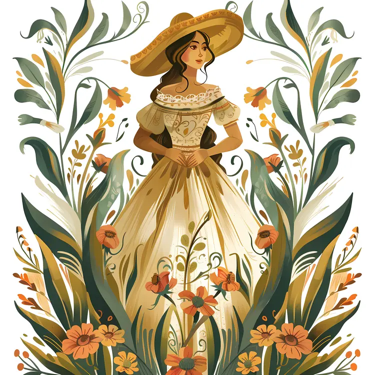 Woman in Floral Dress
