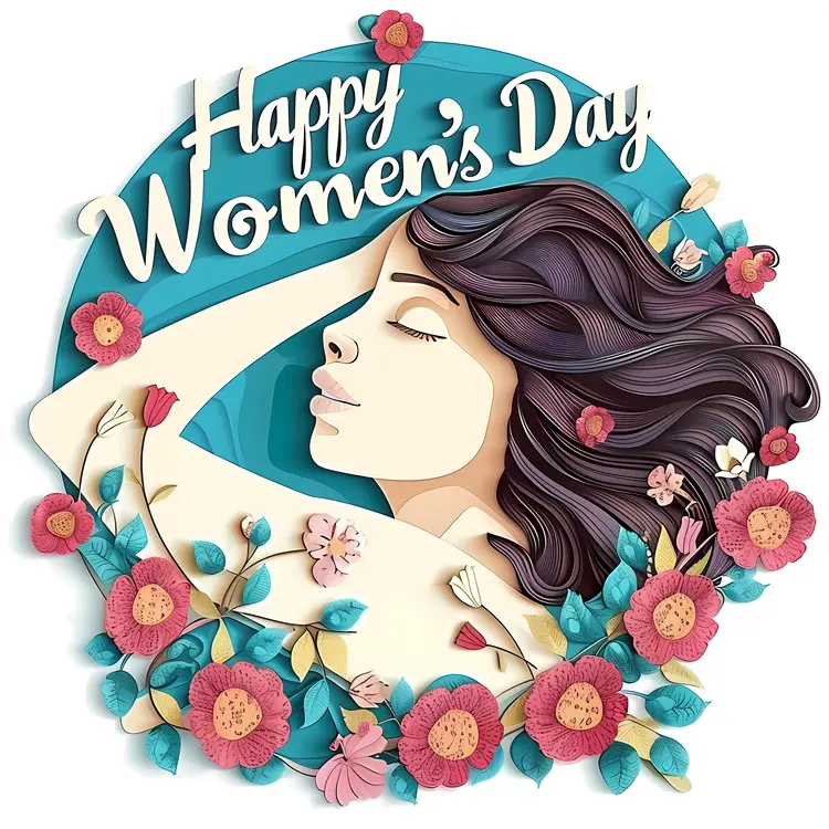 Happy Women's Day Elegant Floral Illustration