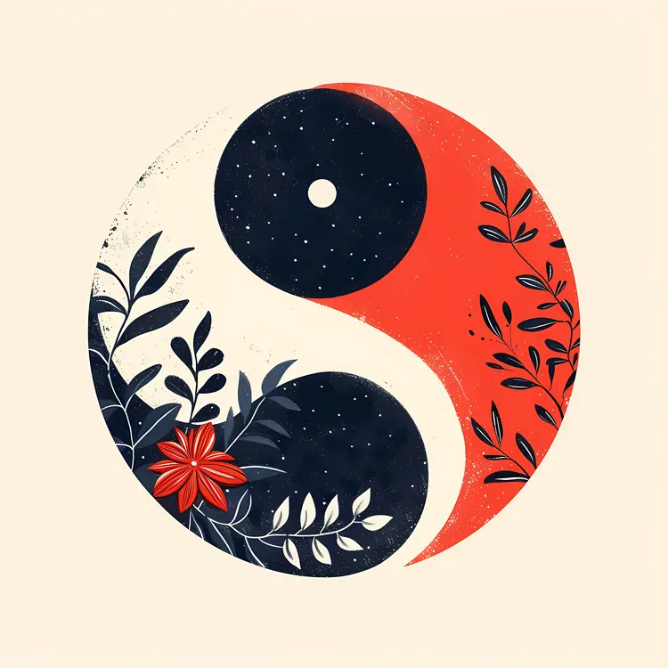 Yin Yang with Plants