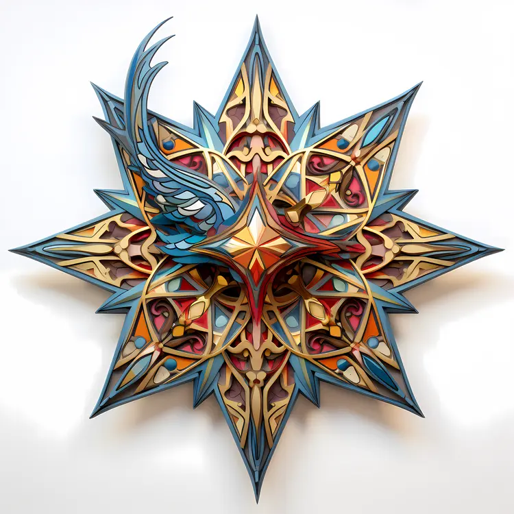 Colorful Geometric Star Art