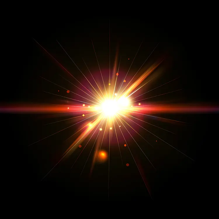 Bright Light Burst with Lens Flare
