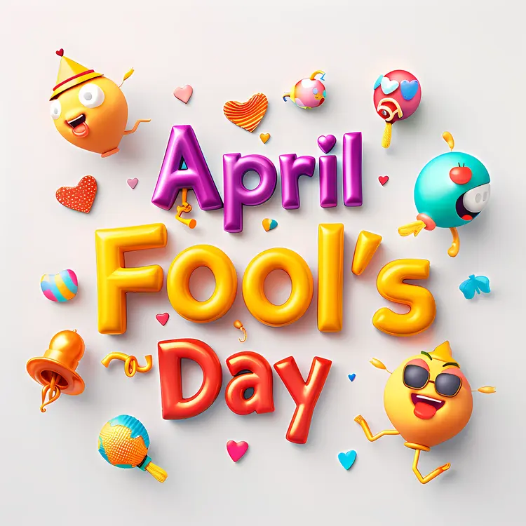 April Fool's Day Celebration with Cute Characters