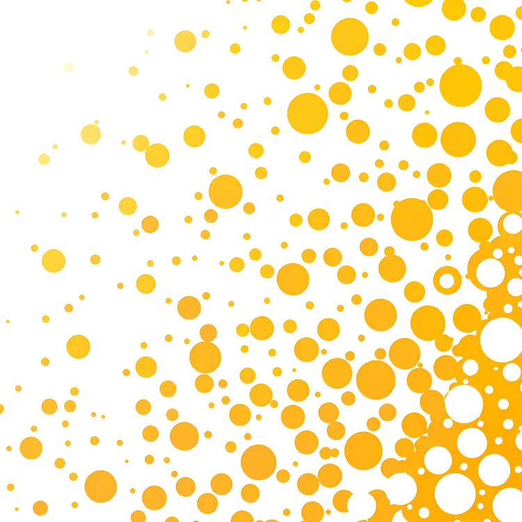 Modern Yellow Dots Abstract Art
