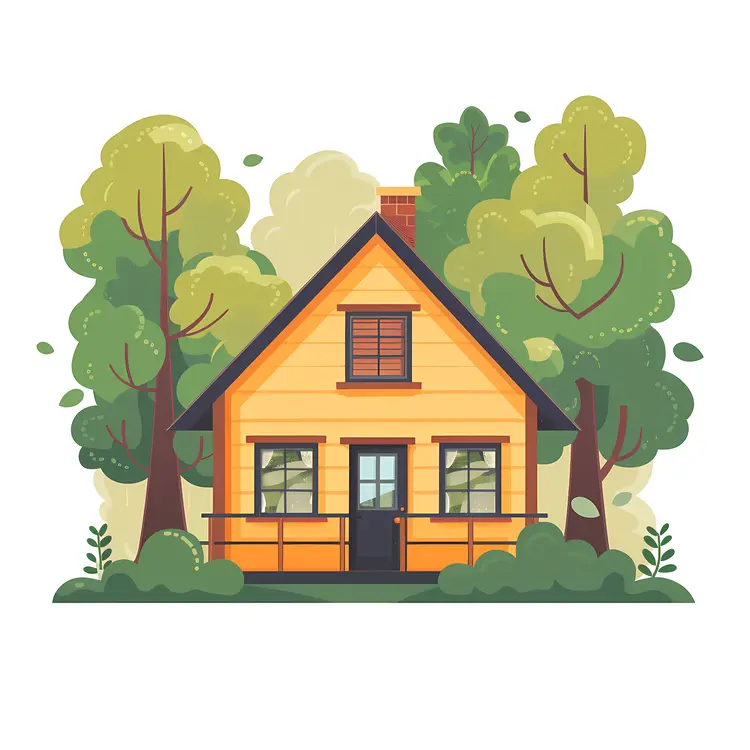 Small cute doodle house