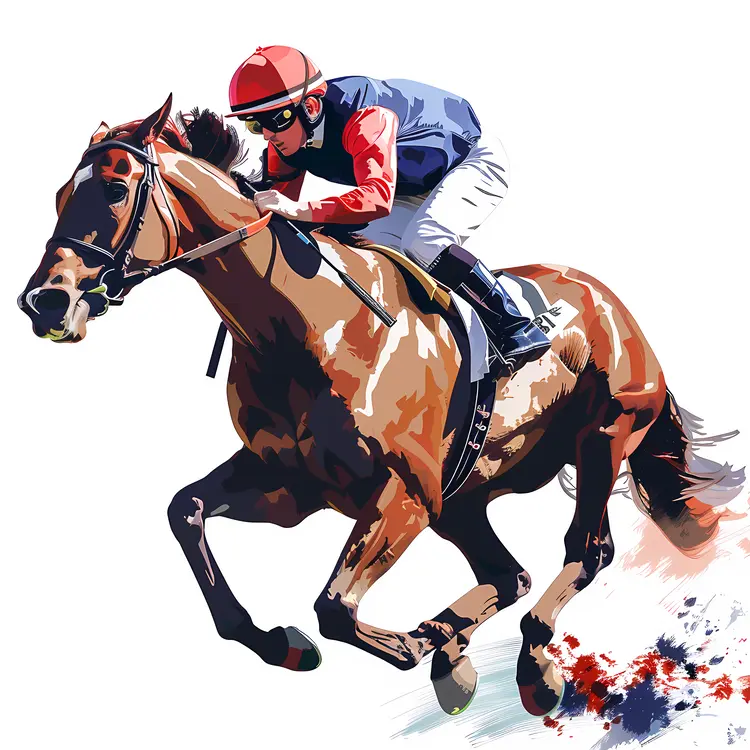 Single Horse Racing with Jockey