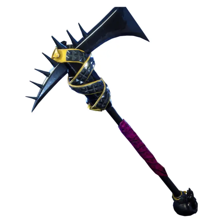 Black and Gold Spiked Axe