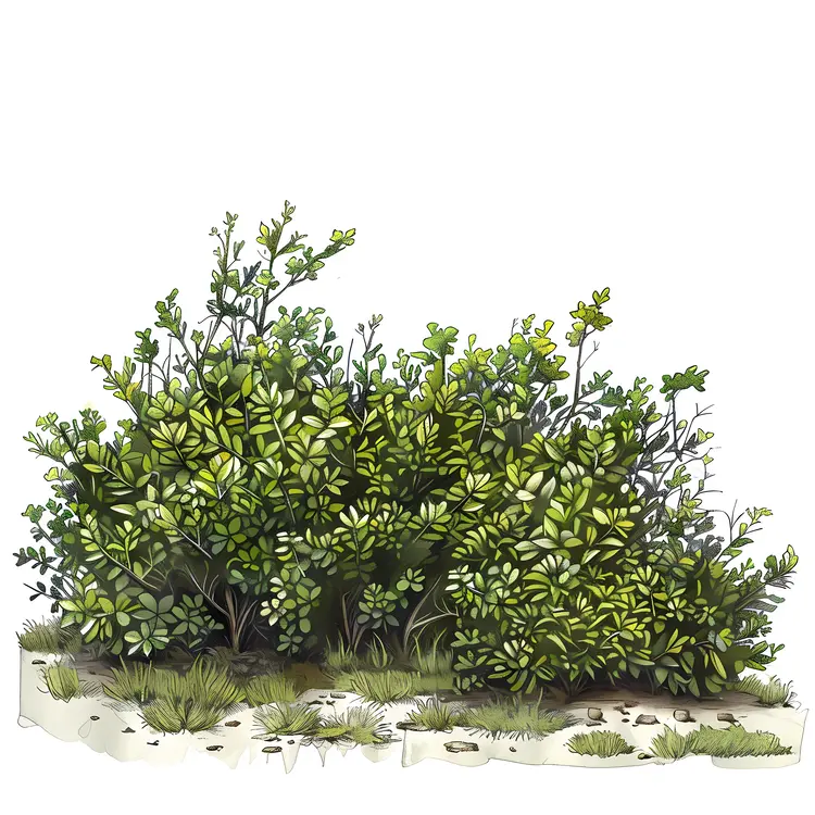 Dense Green Bushes