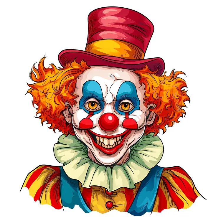 Smiling Clown with Red Hat