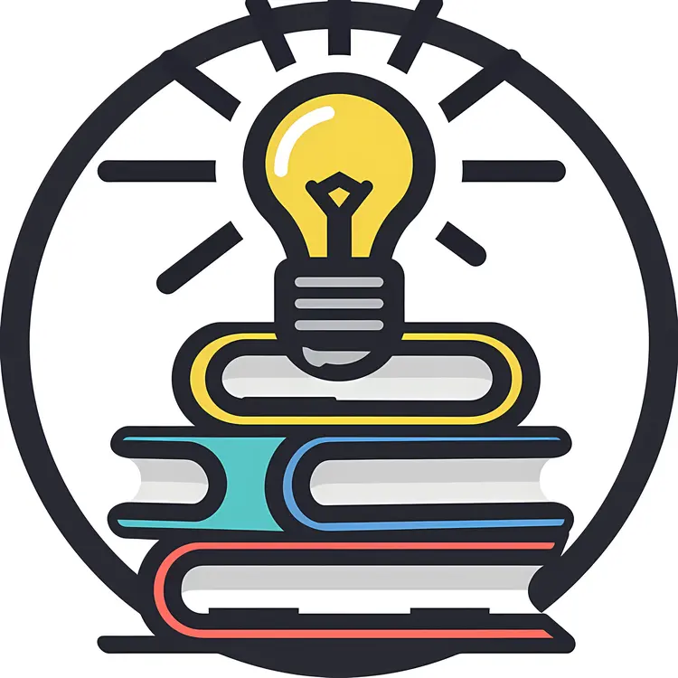 Books and Light Bulb for Knowledge and Ideas