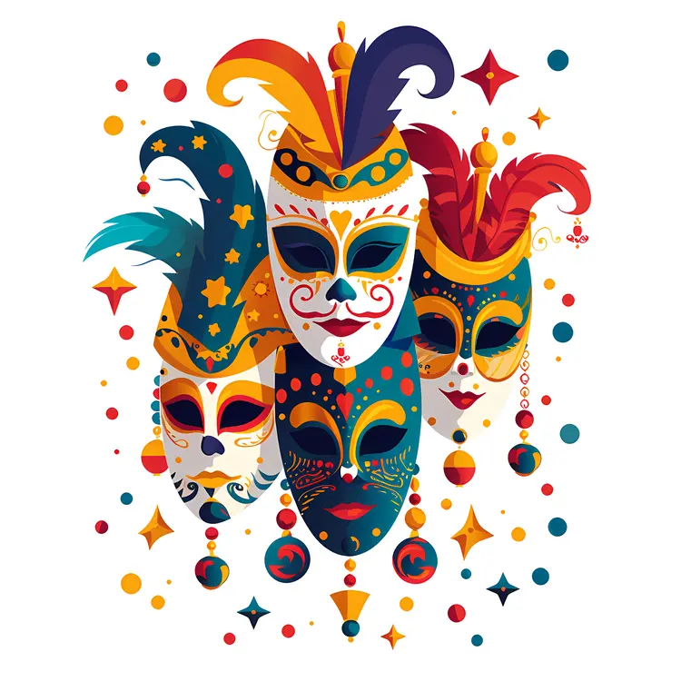 Colorful Carnival Masks