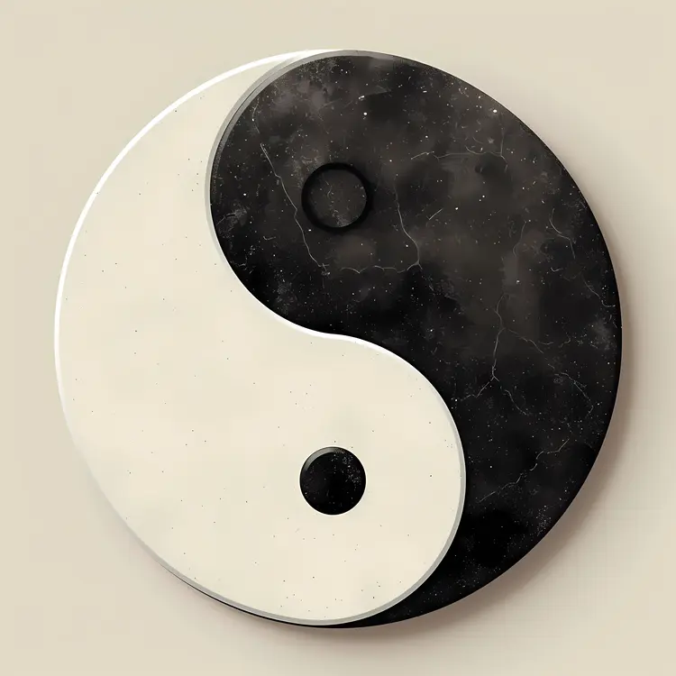 Marble Yin Yang Symbol