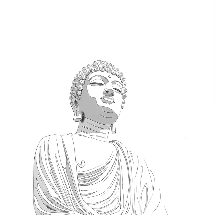 Minimalist Buddha Illustration