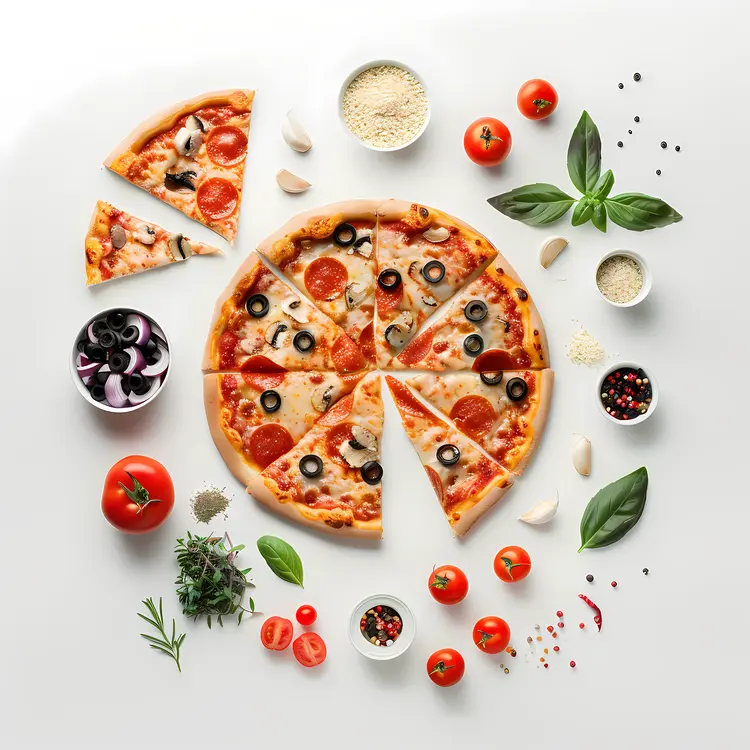 Delicious Pizza with Fresh Ingredients