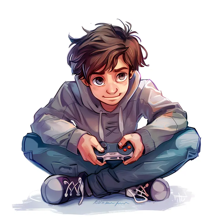Boy Playing Video Games