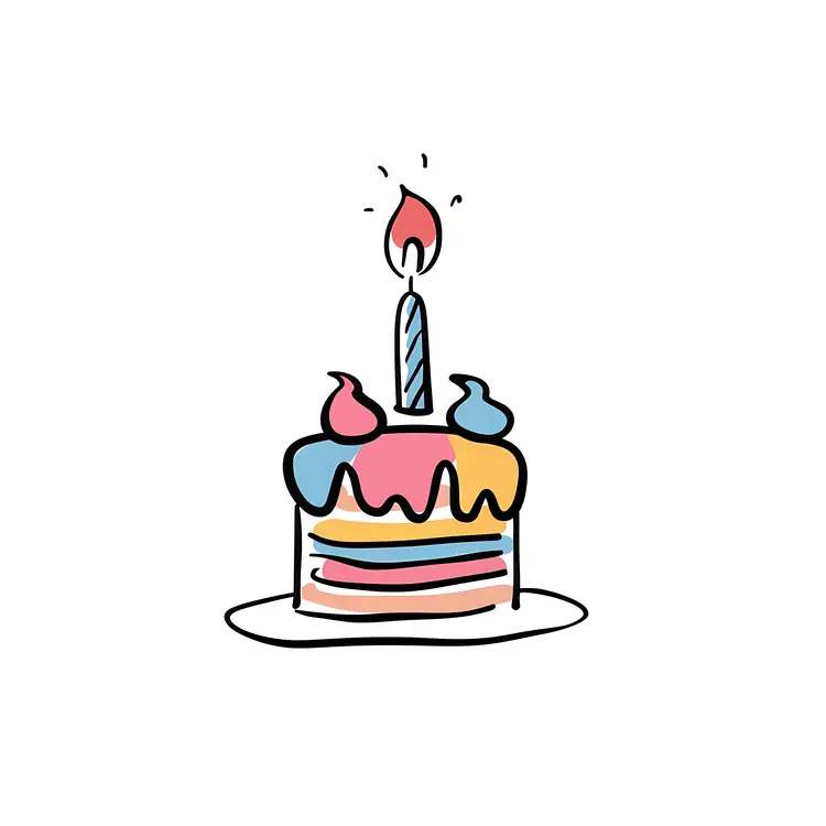 Birthday Cake with Candle