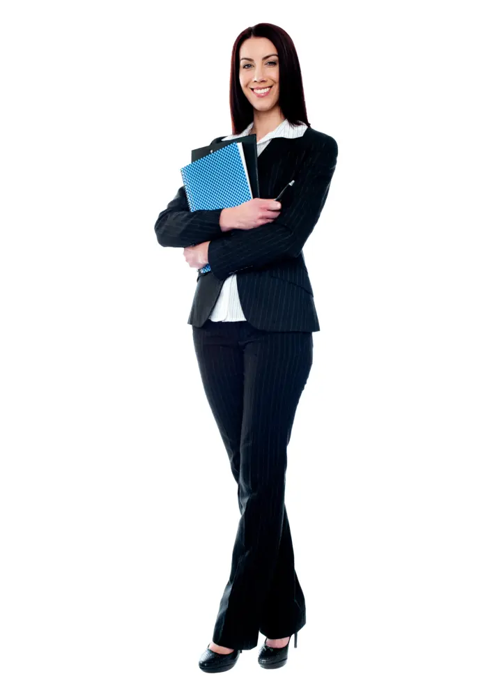 Professional Businesswoman in Black Suit