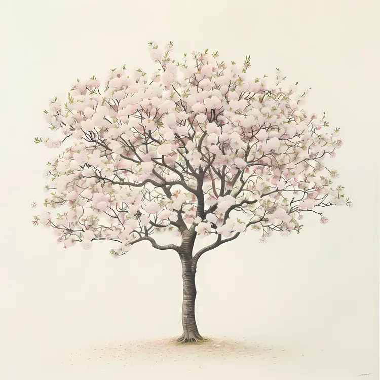 Cherry Blossom Tree in Full Bloom