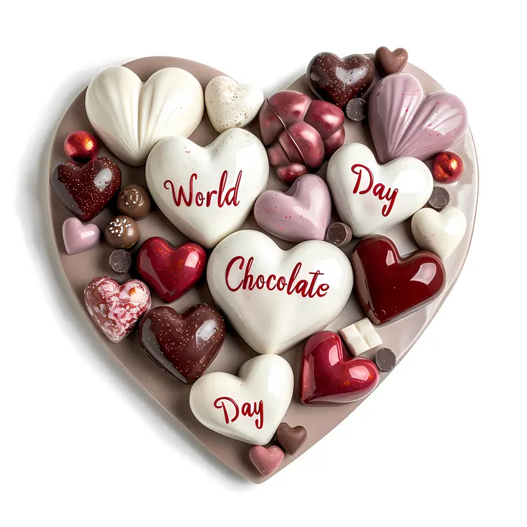 Heart-shaped Chocolates for World Chocolate Day