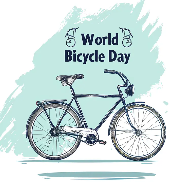Blue Bicycle for World Bicycle Day
