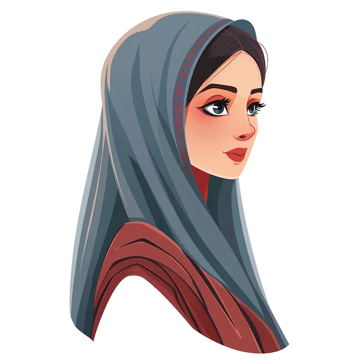 Girl with Headscarf Portrait