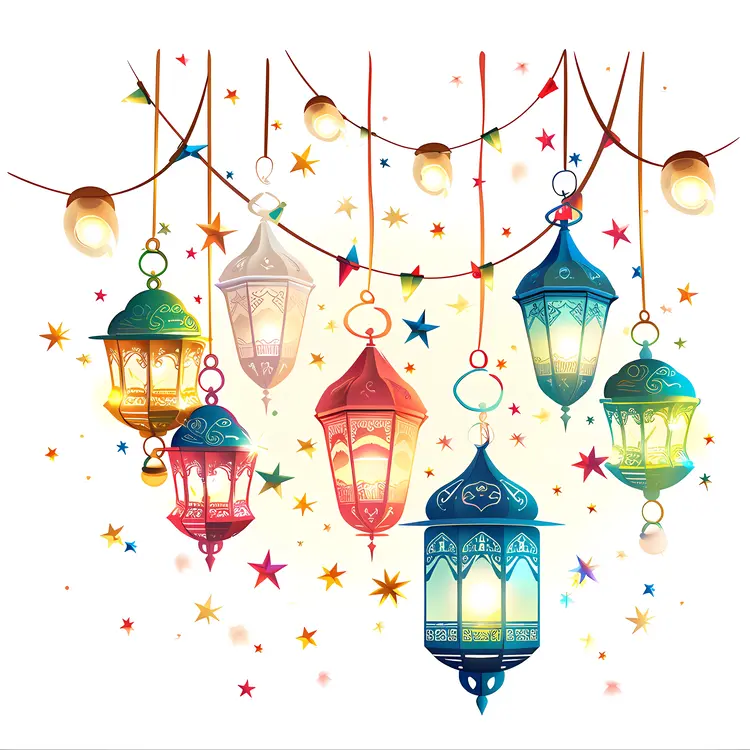 Colorful Lanterns and Festive Lights