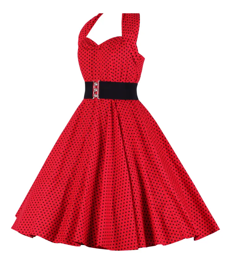 Retro Red Polka Dot Dress