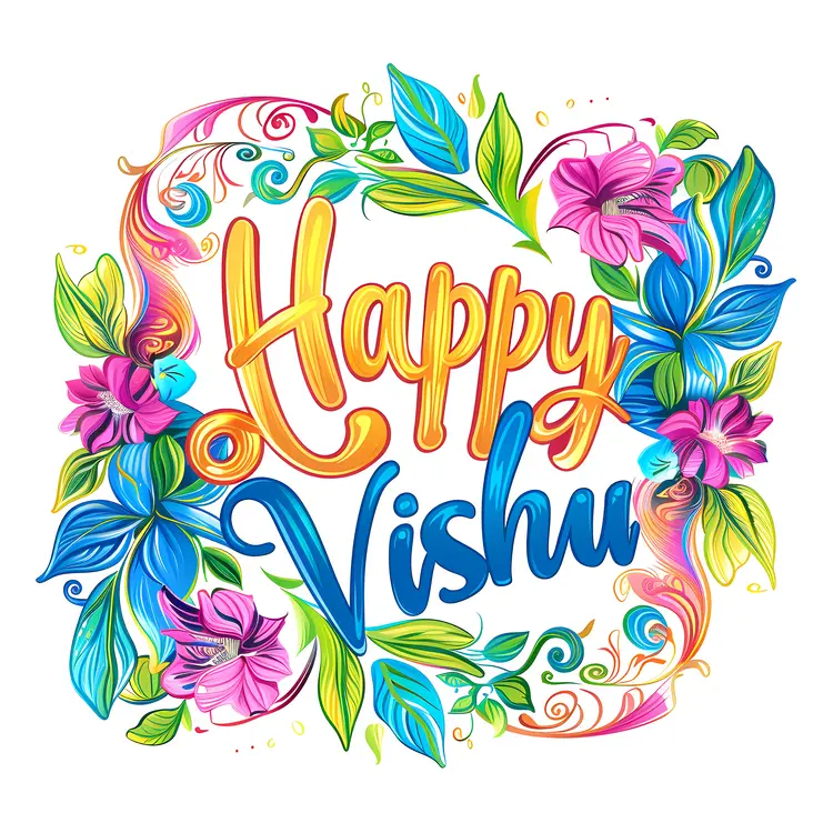 Vibrant Happy Vishu Greeting Card