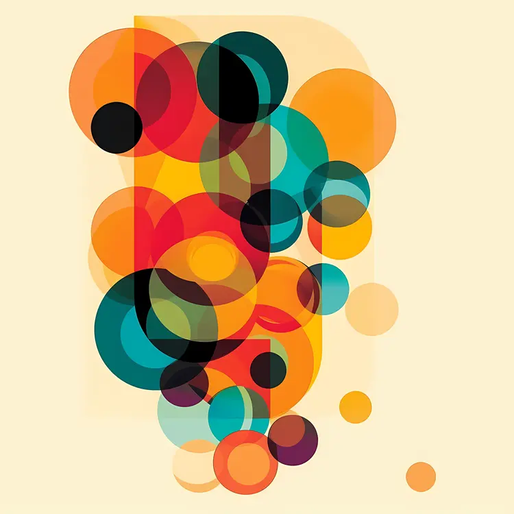 Abstract Colorful Circles Design