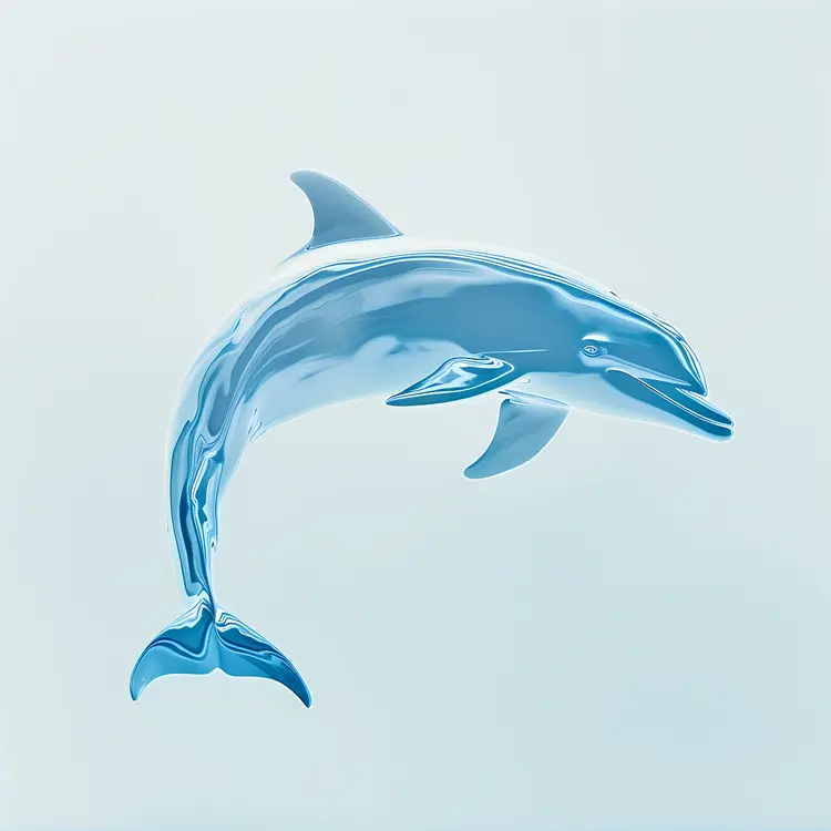 Blue Dolphin in Calm Water