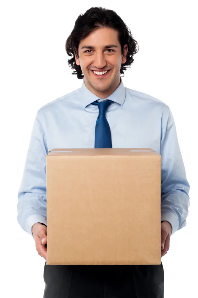 Man Holding a Box