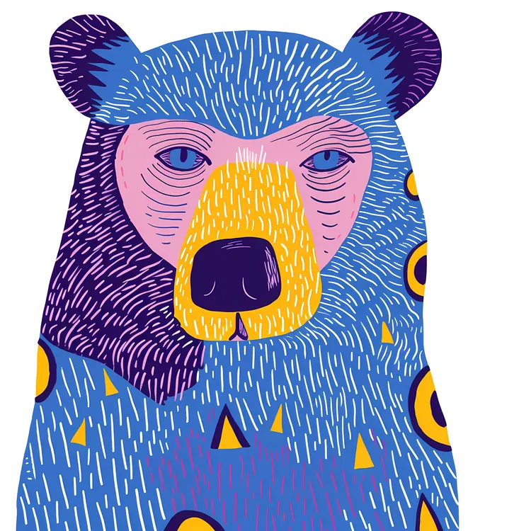 Colorful Bear Illustration
