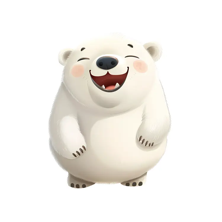 Happy Cartoon Polar Bear